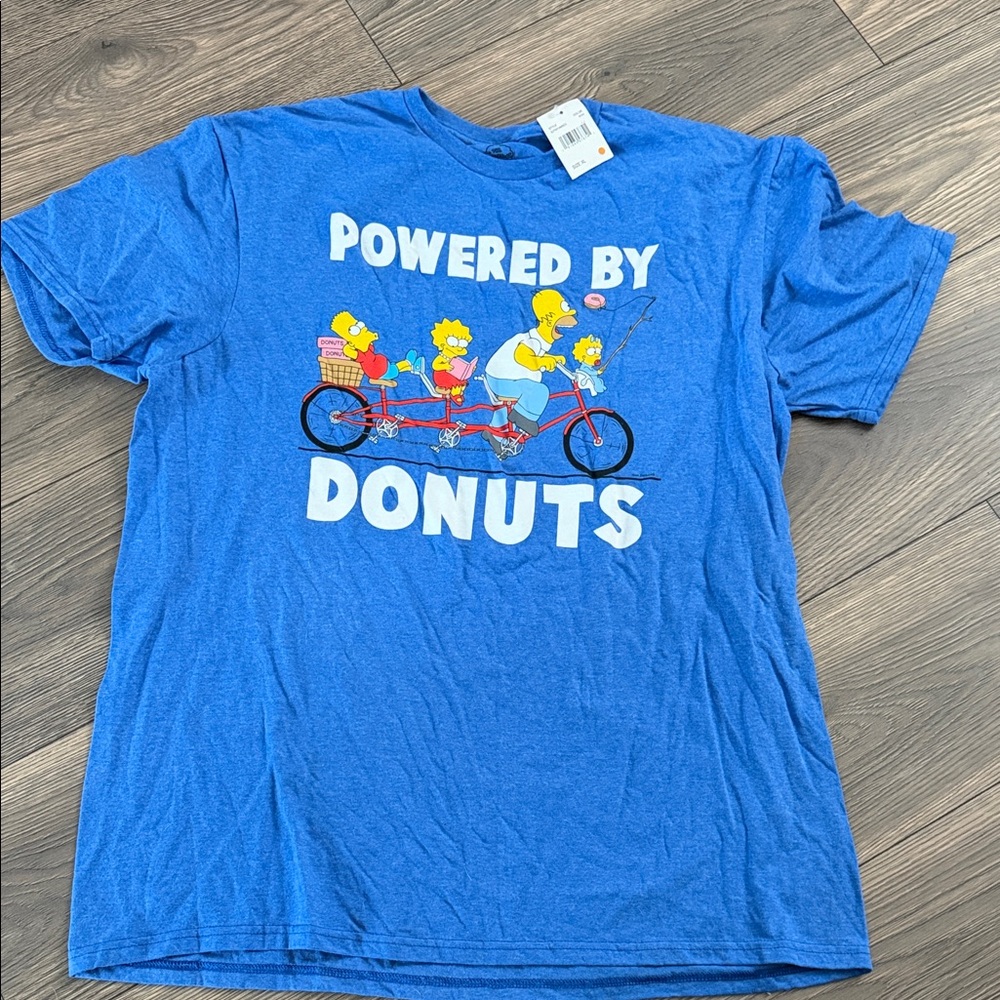 The Simpsons Blue Graphic Tee with Fun Design